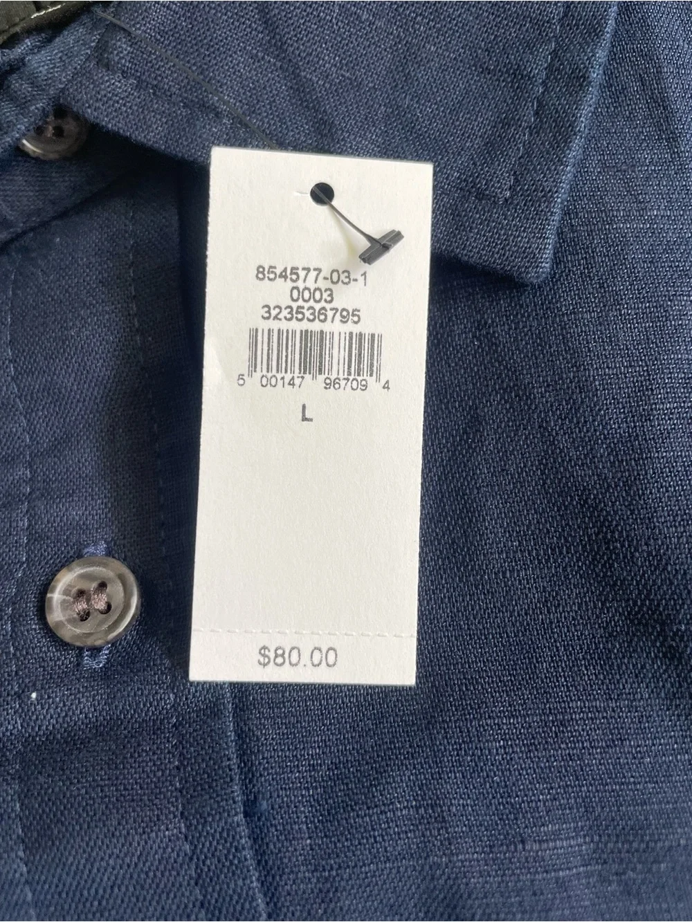 Banana Republic Men's Navy Button-Down Shirt